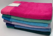Amber Mills Linens  100% Cotton 6   Bath Towel 30" x 60"  Velour In 6 Colors.