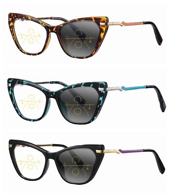 Multifocal Varifocal Progressive Cat Eye Transition Photochromic Reading Glass