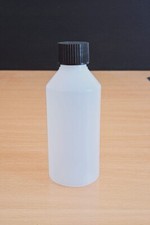 Plastic Bottles Natural HDPE with Black Screw Top Lid 250ml 500ml 1000ml