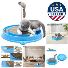 Interactive Cat Scratcher Pad with Ball and Mouse Toy - Perfect for Indoor Cats