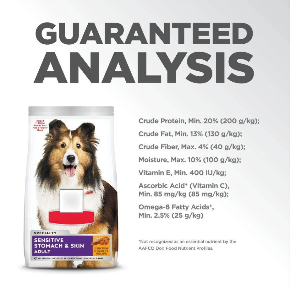 Sensitive stomach & skin chicken dry dog food, 4 lb bag