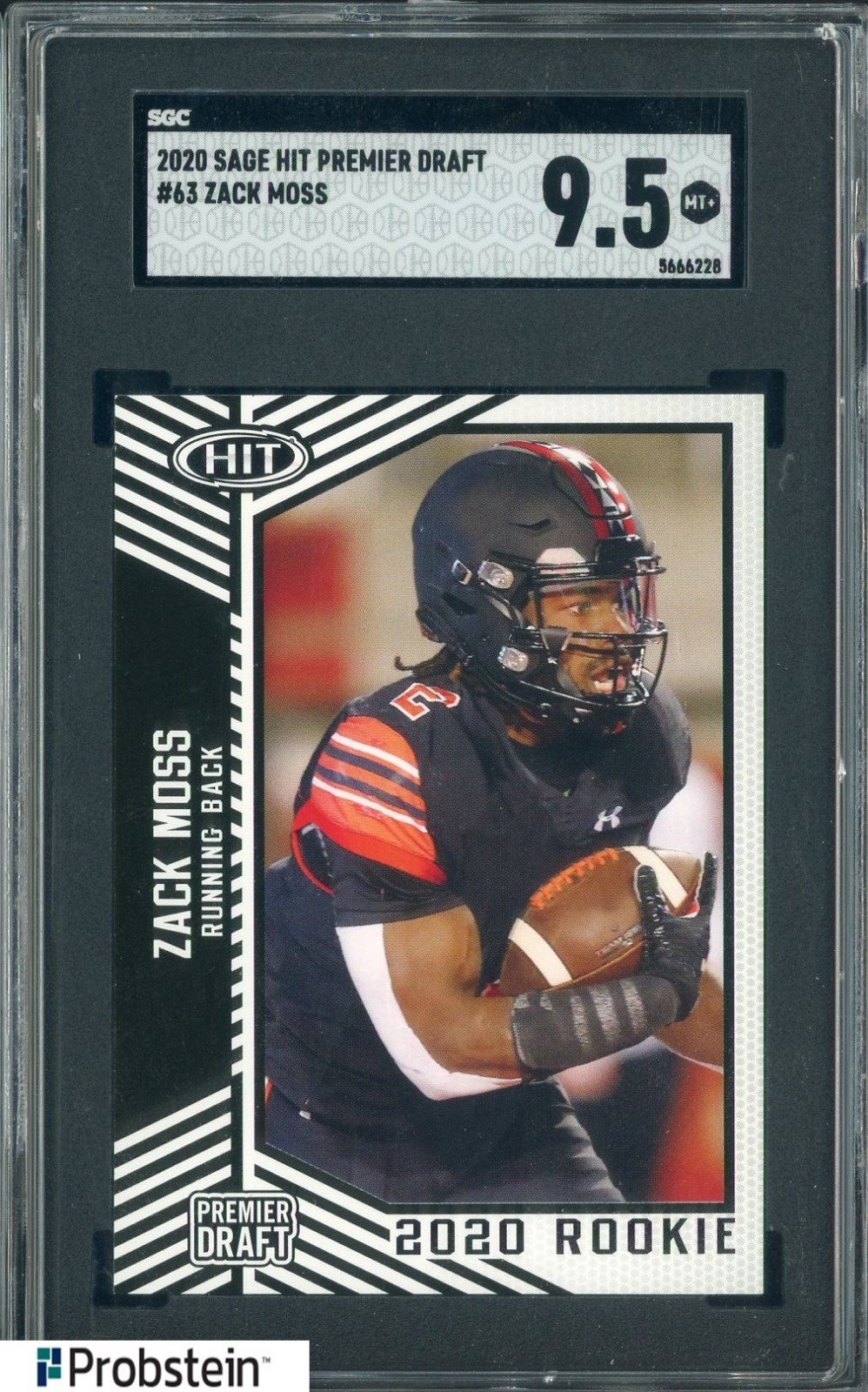 Zack Moss Sage Hit Premier Draft Rookie Autograph #A50 Base
