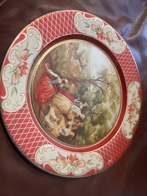 Tole Le Printemps Plate ~ Tin Plate ~  Made in Belgium ~ Nicolas Lancret