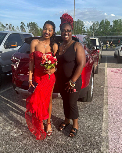Red Rhinestone Slit Prom dress Fringe, SIZE 2/S ✩ ORIGINAL PRICE: $400 ✩