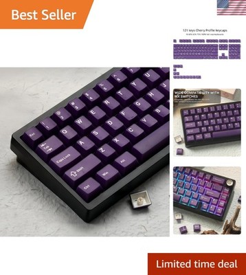 Luxurious Purple Jade Translucent PBT Keycaps Jelly Set for Mechanical Keyboards