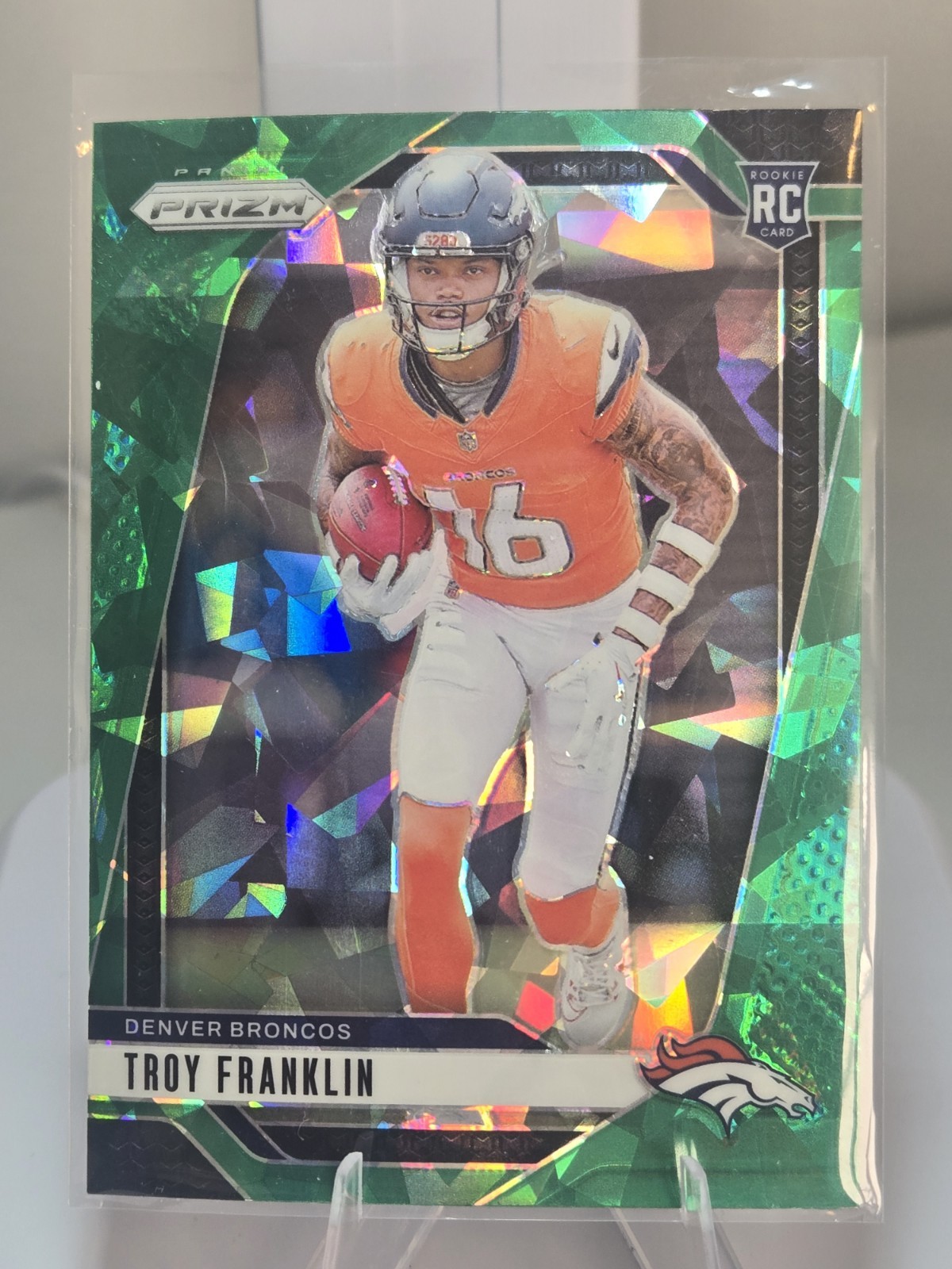 Troy Franklin Panini Prizm #393 Green Ice