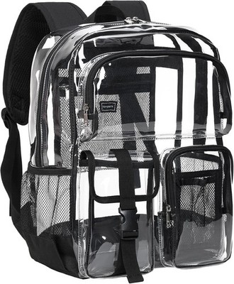 Clear Backpack for School - Heavy Duty Transparent Bookbag for Girls Boys Lar...