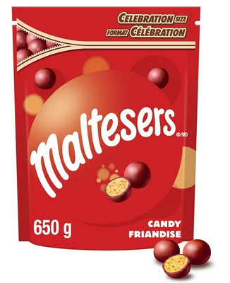 Maltesers, Milk Chocolate Candy Bites, Sharing Bag, 650g