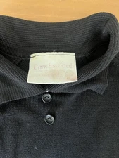 Lambswool Ladies Black Collared Pullover Sweater Made In Scotland Size 40