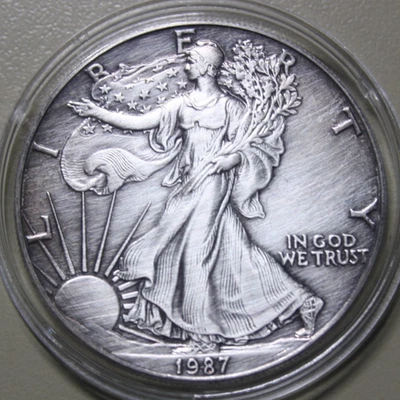 Amerika USA 1$ Dollar 1987 "Silver Eagle" Liberty 1 oz Silber #F7273 ST-BU - Bild 1 von 4
