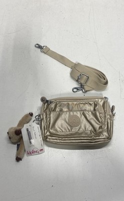 Kipling Starry Gold Metallic Merryl Crossbody Bag Convertible Waist Pack NWT