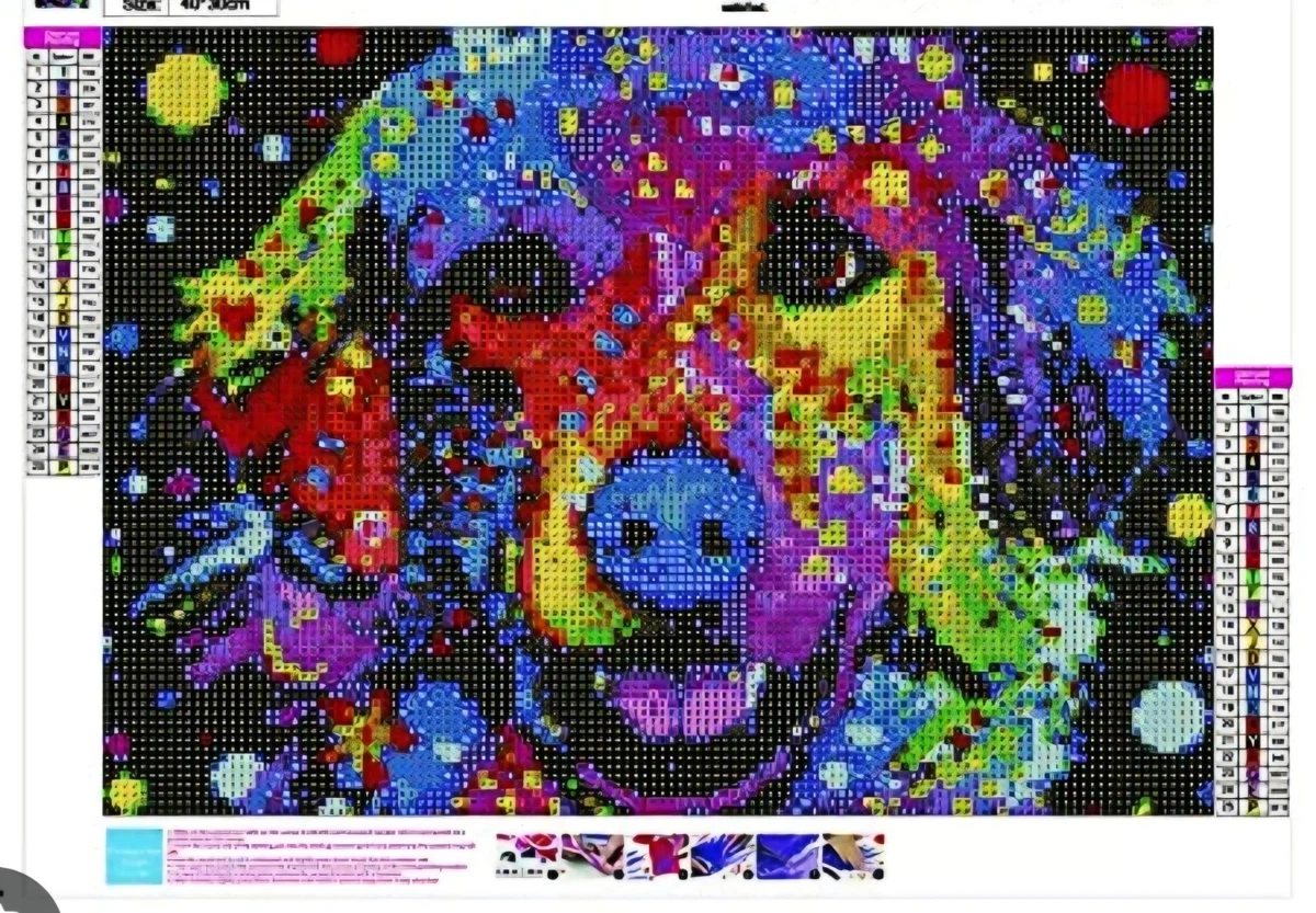 Diamond Painting 5D Kit Completo, Grande Formato 30x40 Cm, Cane Pastore, Paesaggio, Tela Adesiva Con Trapani Rotondi, Senza Telaio, A529