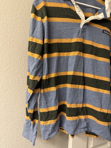 Patagonia Rugby Shirt Men’s Large Long Sleeve Organic Cotton Striped Pullover - Bild 4 von 8