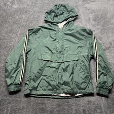 Vintage Gap Varsity Jacket Mens Small Green Anorak Windbreaker 1/4 Zip Track Y2K