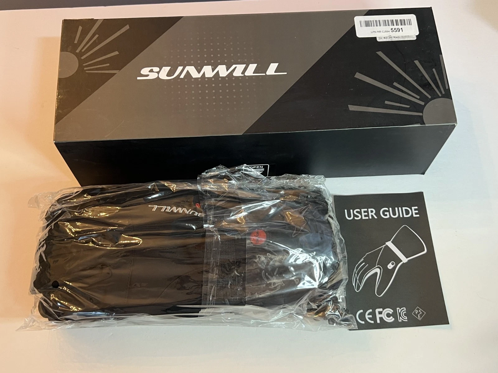 Sun Will Heated Glove Liners Mens L Rechargeable Electric Battery Gloves