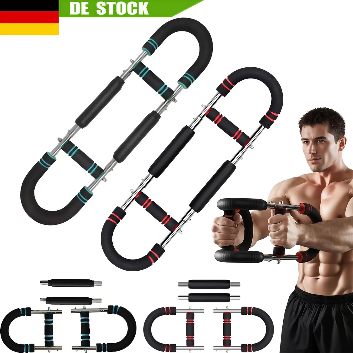 30-50 Kg Widerstandsstufen Twister Armtrainer - Verstellbarer Federwiderstand 30-50kg, Für Zuhause & Unterwegs Beinpresse Für Zuhause
