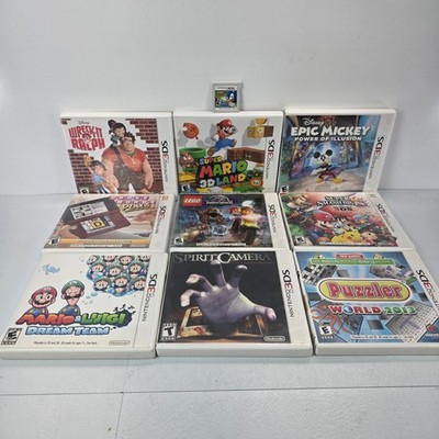 Lot of 10 Nintendo 3DS GameGames Super Mario Smash Bros Epic Mickey LEGO Sonic