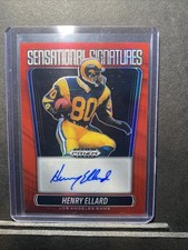 2025 Panini Prizm Black Henry Ellard Prizmatrix Signatures Red /99 Rams