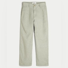 Hollister Baggy Linen-Cotton Pants Heather Sa...