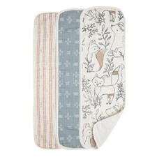 Crane Baby Muslin Burp Cloths Set, Woodland Animals, Gender Neutral Baby Gift,