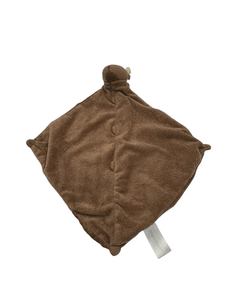 Angel Dear Brown Peluche Buffalo Bull Bisonte Lovey Manta de Seguridad Esquinas Anudadas Foto 4 de 4