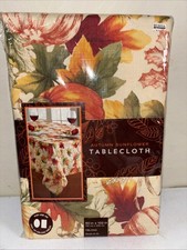 Bed Bath Beyond Autumn Sunflower Tablecloth 60 x 102 Fall Thanksgiving NEW
