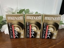 Maxell High Grade VHS-C Videotape Cassette 3 pc set New Sealed HGX-Gold TC-30
