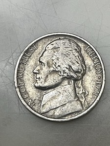 1971 Us 5 Cent Coin No Mint Mark