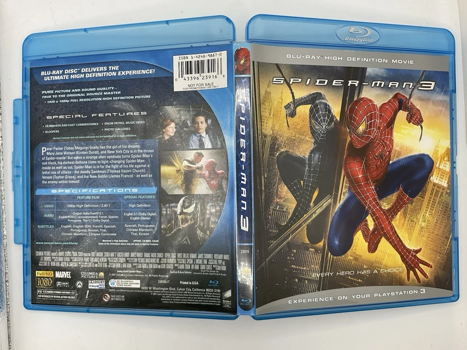 Spider-Man 3 Blu-ray (2007) Marvel Movie - Tobey Maguire, Kirsten Dunst - Image 3 of 4
