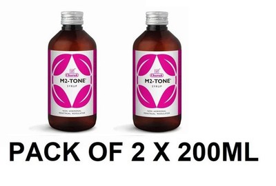 Charak M2 Tone Syrup   Non Hormonal Menstrual Modulator   2 × 200 ml