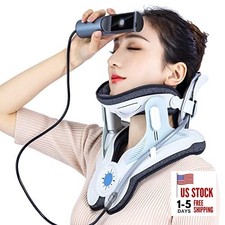  Neck Traction Device, Cervical Traction Device with Electric Air Pump for Blue