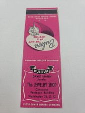 The Jewelry Shop David Mann Washington D.C Matchbook Cover