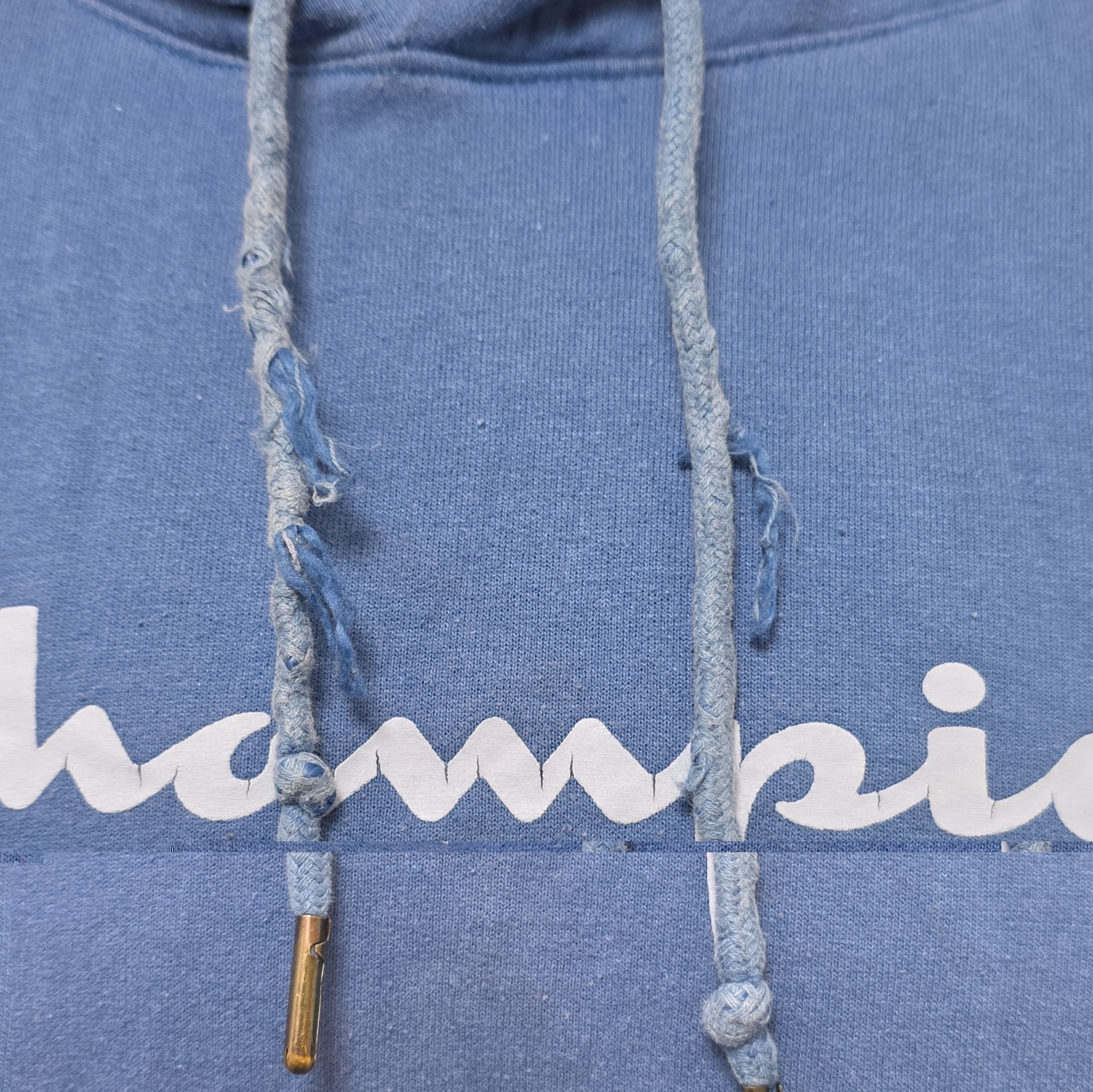 Champion Authentic Athleticwear Blue Logo Pullover Hoodie Pockets Men's L image 6