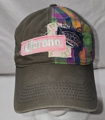 Vintage Corona Cap Hat Brown Distressed Women s Cloth Adjustable Mas Fina
