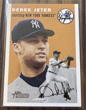 2003 Topps Heritage SP Old Logo Orange #10 Derek Jeter New York Yankees