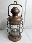 Vintage Anchor Ship Lantern Copper Brass Hanging Oil Lamp Nautical Maritime 14”