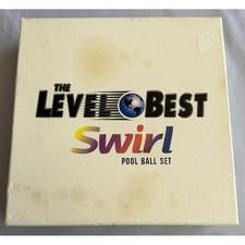 Level Best Magnum Pool Ball Set Complete 16 Piece Billiard Ball Set w Swirl Box