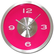 Wanduhr Transparent Fuchsia Pink Wand Uhren D...