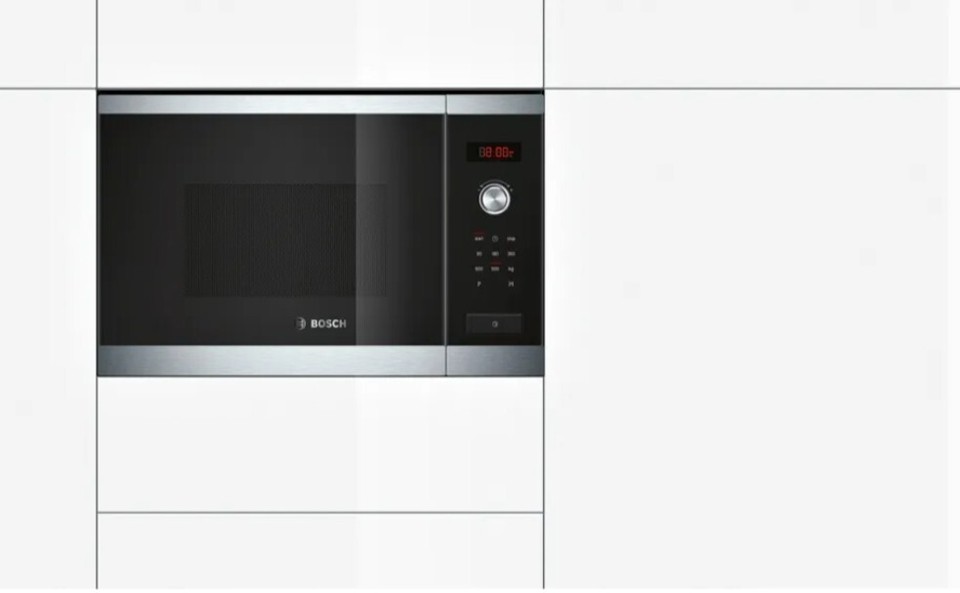 Bosch Integrated/Builtin HMT84M654B Brushed Steel Compact Microwave