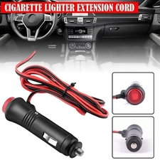 12V-24V  3FT 3A Car Cigarette Lighter Socket Plug Connector Red On/Off Switch