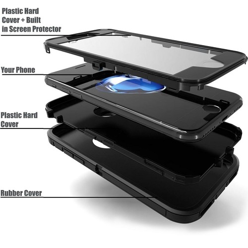 Hybrid stoßfeste harte weiche robuste Schutzhülle für Apple iPhone 6 4,7 6 Plus 5,5" - Bild 2 von 15