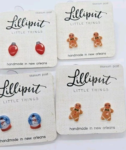 Christmas earrings Lot by Lilliput Little Things Titanium Post 6 pair - Picture 5 of 11