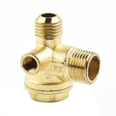 3 Port Check Valve Zinc Alloy Male Thread Connector Tool For Air Compressor
