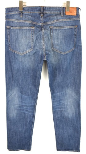 Gant Regular Straight Jeans Pour Hommes W35/L34 Schnurrhaare Denim Décoloré Bleu - Foto 2 di 8