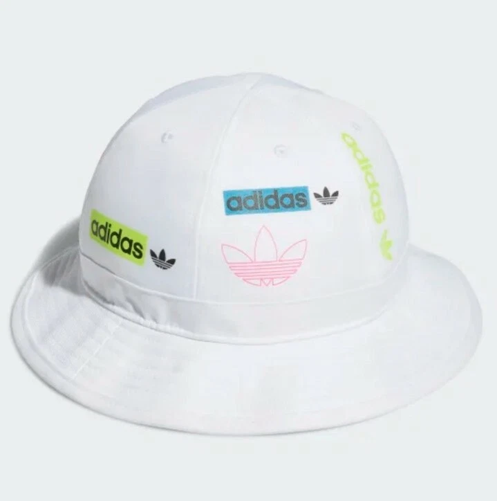 Adidas Unisex OG Stamp Bell Bucket Hat White One Size Fits All