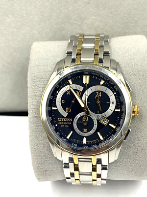 Citizen Watch Eco Drive Chronograph H570-S016606 mens 2 tone 39mm