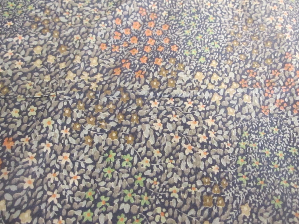 Calico Cotton Print Small Floral On Blue  Cranston Print Works Piece 30" x 30" - Image 2 of 4