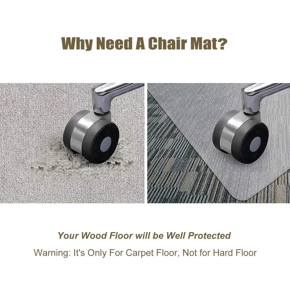 Office Chair Mat for Carpets,Transparent Thick and Sturdy Floor Mats