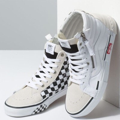 Vans SK8 Hi Reissue CA Checkerboard True White/Black Men\'s Skate Shoes Size 13 Authentic Hi 2.0 Checkerboard Shoe in Checkerboard Black  main image 4