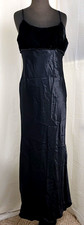 Alfred Angelo Long black formal dress Sz 13 / 14 Juniors JRS satin velvet ball